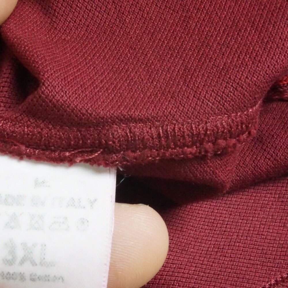 Isaia Merlot Red Coral Short Sleeve Cotton Polo Shirt 3xl  Brand New W Tags - Picture 5 of 7